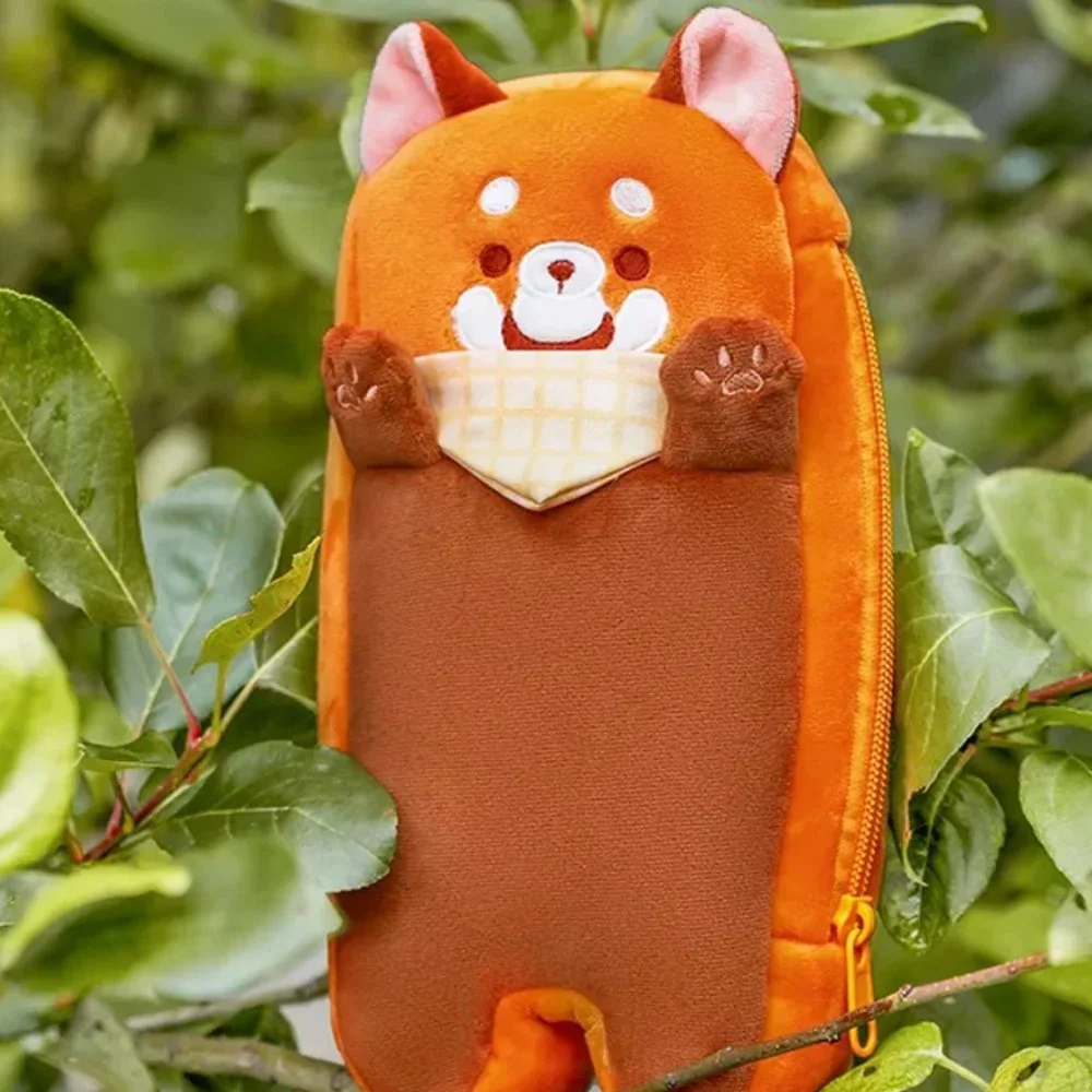 Red Panda Plush Pencil Case | Kawaii School Pouch Office Organizer Storage